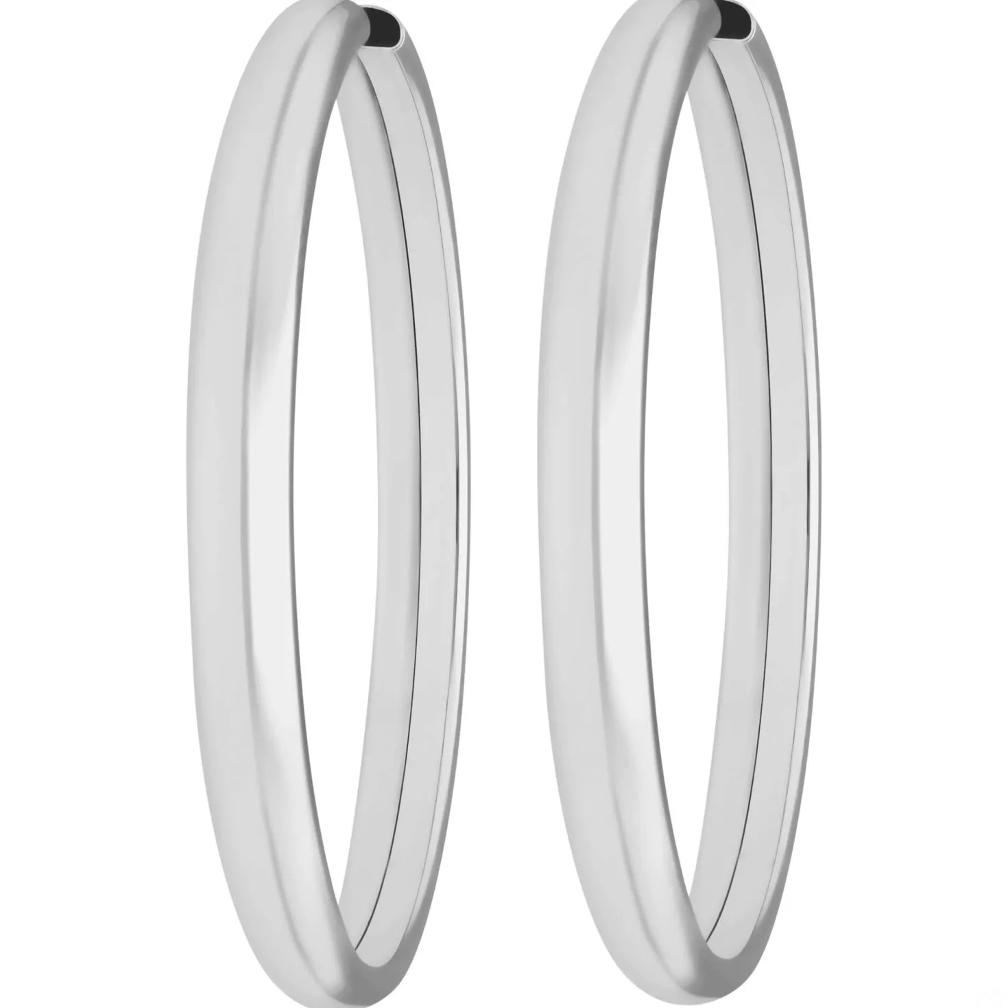 Paar Ohrringe Creolen schlicht Ohrschmuck aus 925 Silber 39x3,9mm