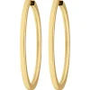 Paar Ohrringe Creolen vierkant Ohrschmuck aus 333 Gold Gelbgold 38x2,5mm