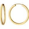 Paar Ohrringe Creolen vierkant Ohrschmuck aus 333 Gold Gelbgold 29x2,5mm