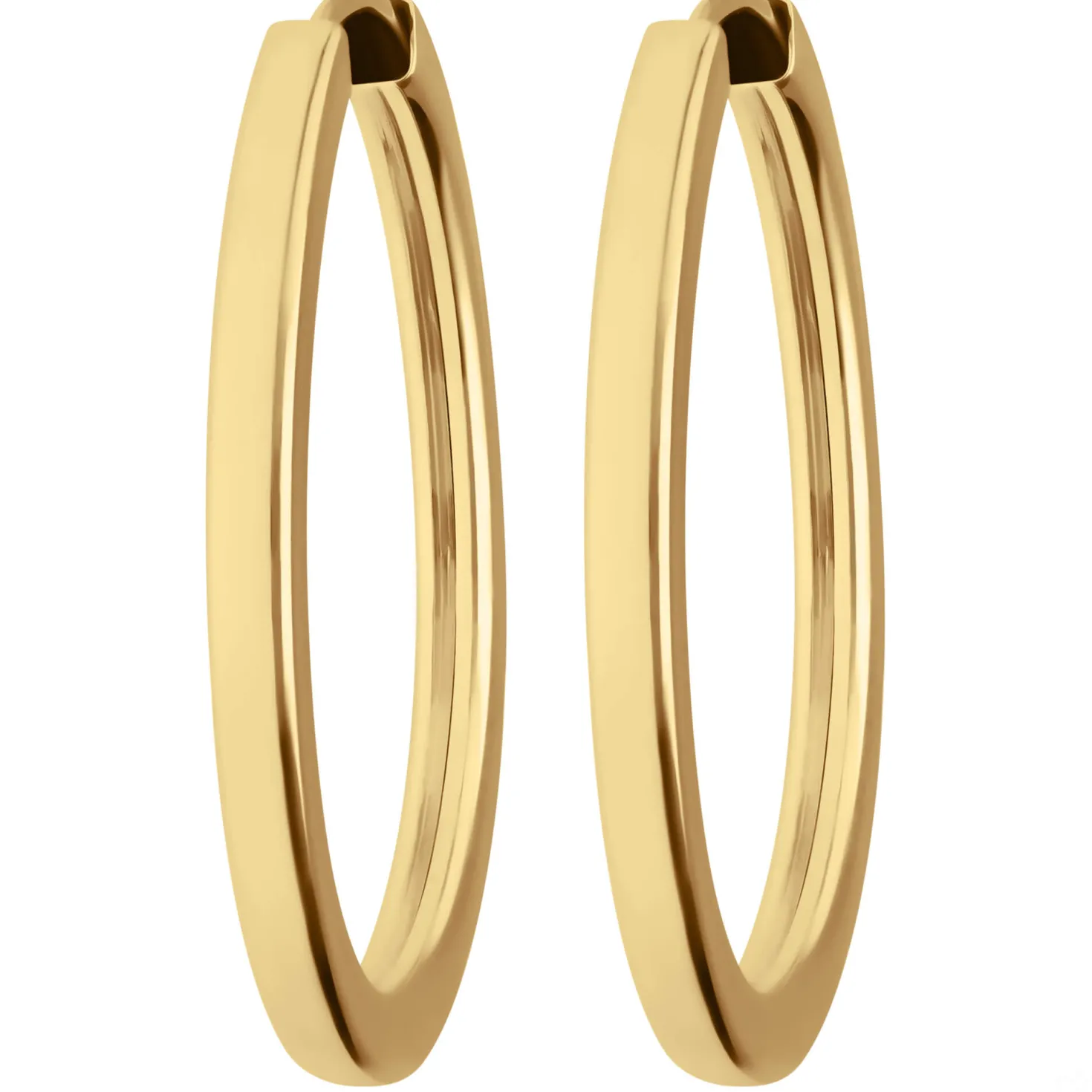 Paar Ohrringe Creolen vierkant Ohrschmuck aus 333 Gold Gelbgold 29x2,5mm