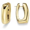 Paar Ohrringe Creolen 28x17,5mm aus 585 Gold Gelbgold glänzend