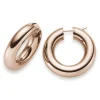 Paar Ohrringe Creolen 35x8mm aus 585 Gold Rotgold rund schlicht Ohrschmuck