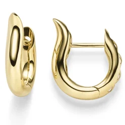 Paar Ohrringe Creolen 16x4mm Ohrschmuck aus 585 Gold Gelbgold glänzend schlicht