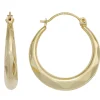 Paar Ohrringe 20,5mm Creolen aus 585 Gold Gelbgold Ohrschmuck Damen