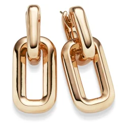 Paar Ohrringe Ohrhänger Ohrschmuck 43,5x17,5mm aus 585 Gold Rotgold glänzend