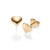 Paar Ohrringe Ohrstecker Herzen 7,2x6,2mm 585 Gold Rotgold glänzend schlicht