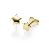 Paar Ohrringe Ohrstecker Sterne 7mm aus 585 Gold Gelbgold Ohrschmuck glänzend