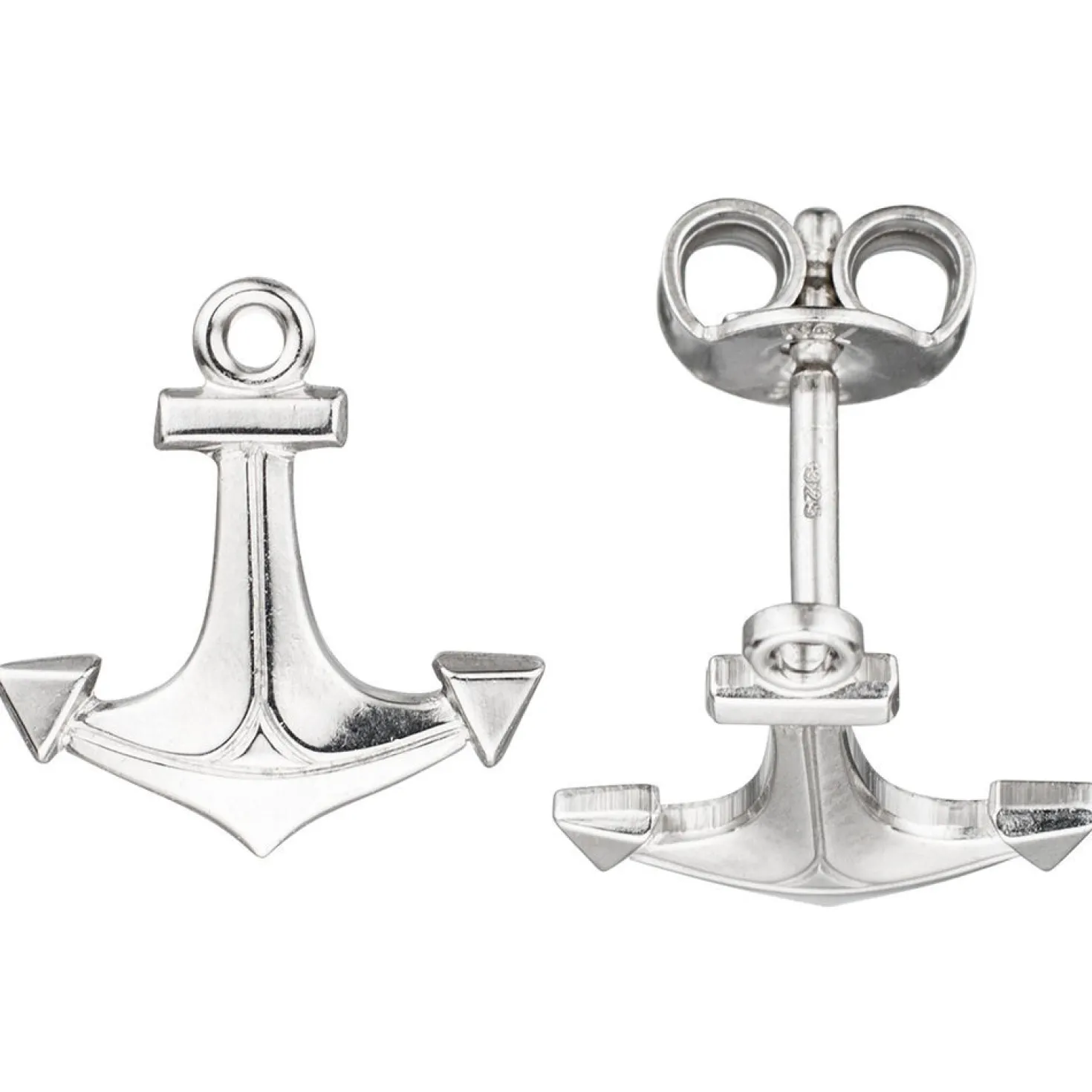 Paar Ohrstecker Anker Schiffsanker aus 925 Silber, Kinder Ohrringe Ohrschmuck