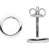 Paar Ohrstecker Kreise aus 925 Silber Ø 7,4mm Ohrringe Ohrschmuck schlicht