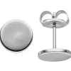 Paar Ohrstecker 8mm Ohrringe Studs Ohrschmuck aus Edelstahl rund flach Unisex