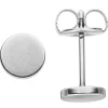 Paar Ohrstecker 6mm Ohrringe Studs Ohrschmuck aus Edelstahl rund flach Unisex