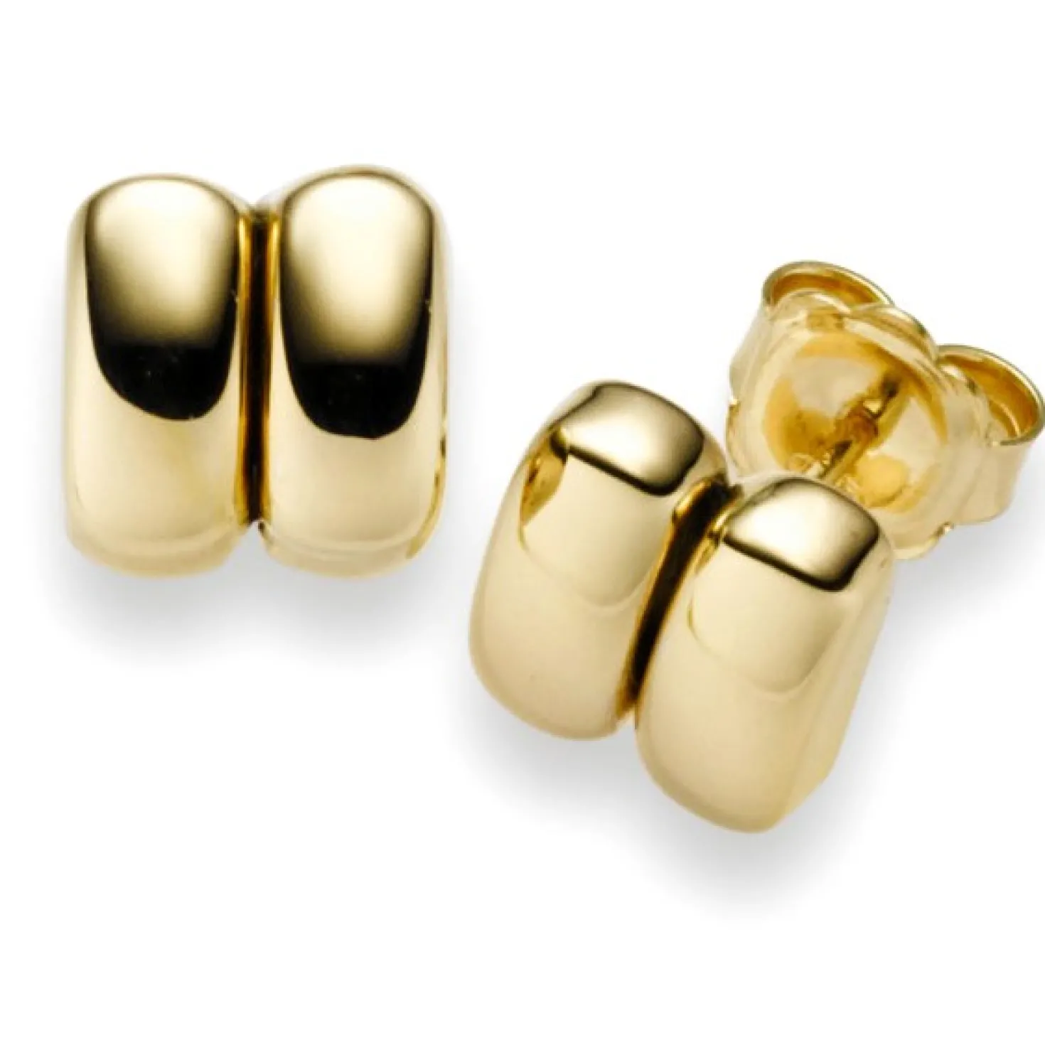 Paar Ohrstecker Ohrringe Ohrschmuck 8,5mm 585 Gold Gelbgold glänzend