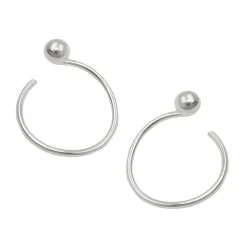 Paar Ohrstecker Ohrspirale 15mm mit Kugel 925 Silber Ohrschmuck Damen