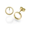 Paar Ohrstecker Ring Ø9mm aus 585 Gelbgold Ohrringe Ohrschmuck schlicht glänzend
