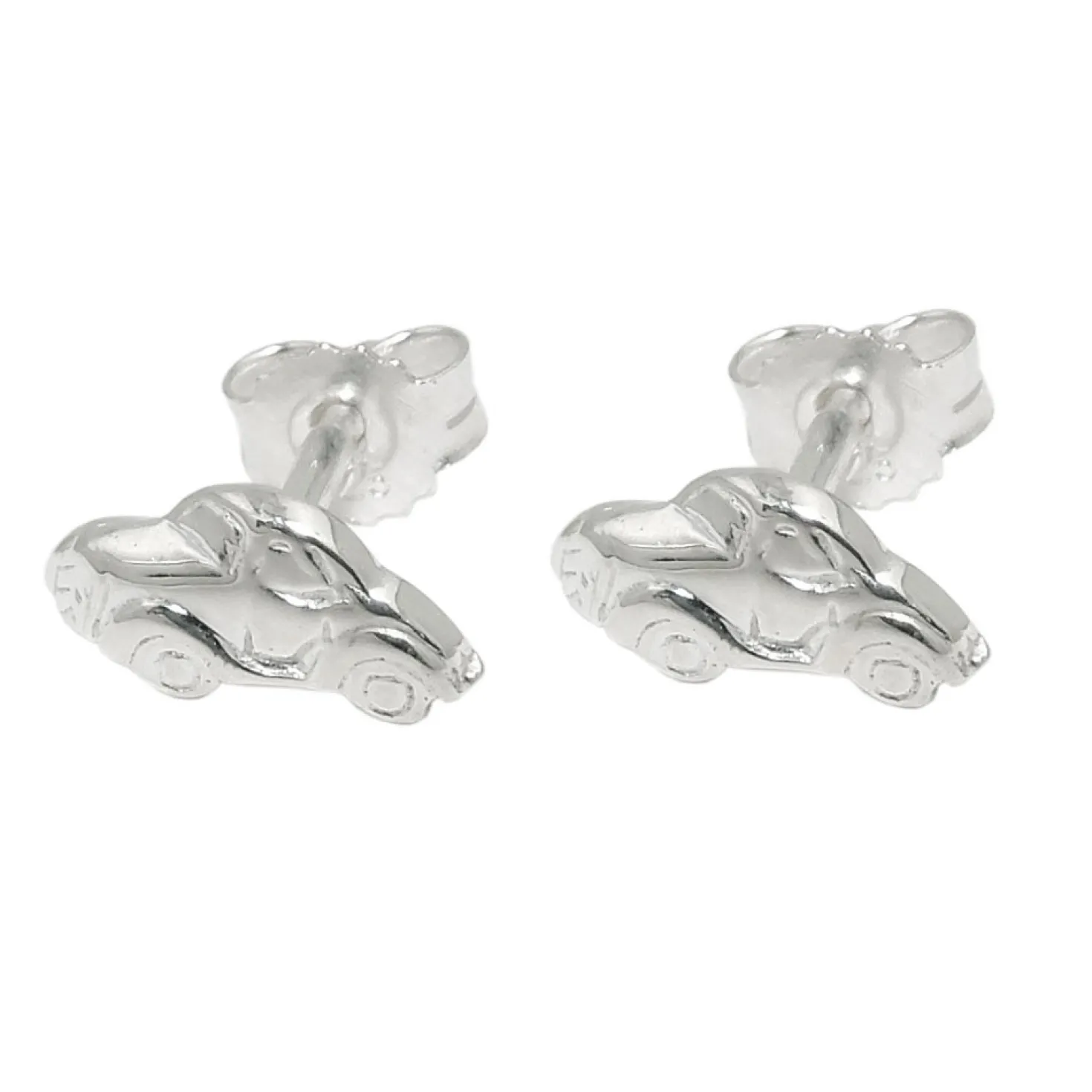 Paar Ohrstecker Stecker Ohrschmuck, kleines Auto PKW, 925 Silber, Kinder
