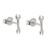 Paar Ohrstecker Stecker Ohrschmuck, Schraubenschlüssel, 925 Silber, Kinder