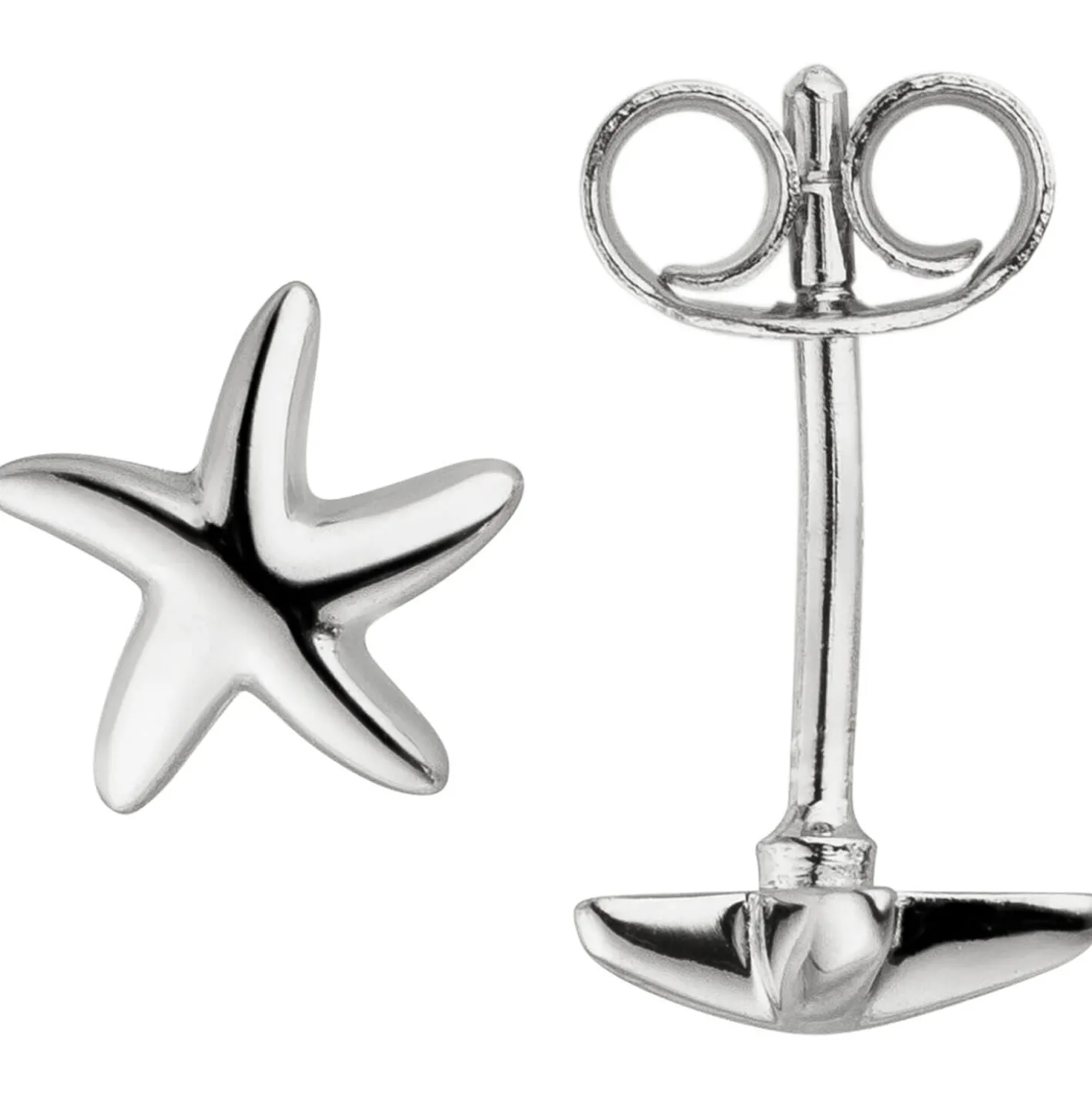 Paar Ohrstecker Stern Seestern aus 925 Silber Ohrringe Ohrschmuck Kinder