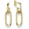 Paar Paperclip Creolen Ohrhänger Hängerstecker 30x11,5mm aus 585 Gold Gelbgold
