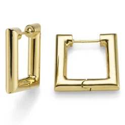 Paar quadratische Creolen 20x20mm Ohrringe Ohrschmuck aus 585 Gold Gelbgold
