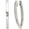 Paar Silbercreolen Creolen 2,7x28,6mm Creole aus 925 Silber oval spitzoval Damen