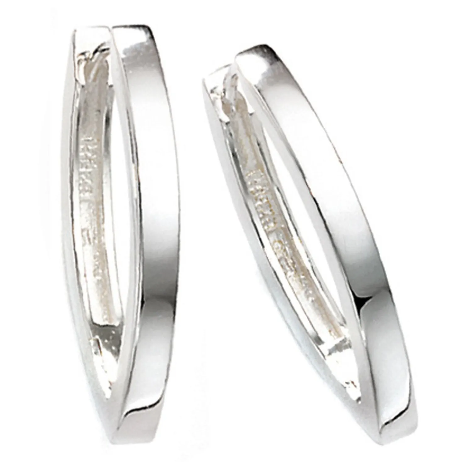 Paar Silbercreolen Creolen 2,7x28,6mm Creole aus 925 Silber oval spitzoval Damen