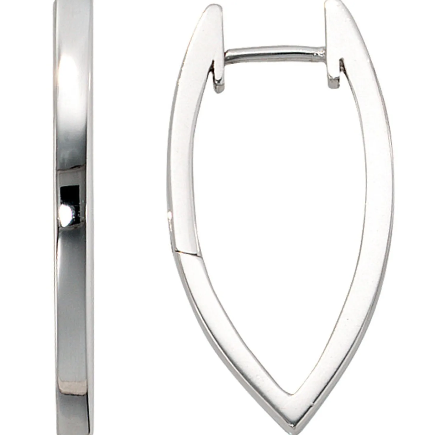 Paar Silbercreolen Creolen 2,7x28,6mm Creole aus 925 Silber oval spitzoval Damen