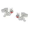 Paar Stecker Ohrstecker Raupe Raupen Würmchen, 925 Silber, für Kinder