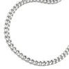 Panzerkette Collier Halskette, flach aus Silber 925 Echtsilber, 70 cm