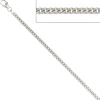 2,5 Panzerkette Silberkette Kette Collier, 925 Silber, 50cm, Unisex