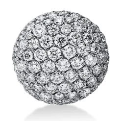 Pavé Anhänger aus 750 Gold Weißgold 79 Brillanten 0,88ct TW-VSI Ø12mm