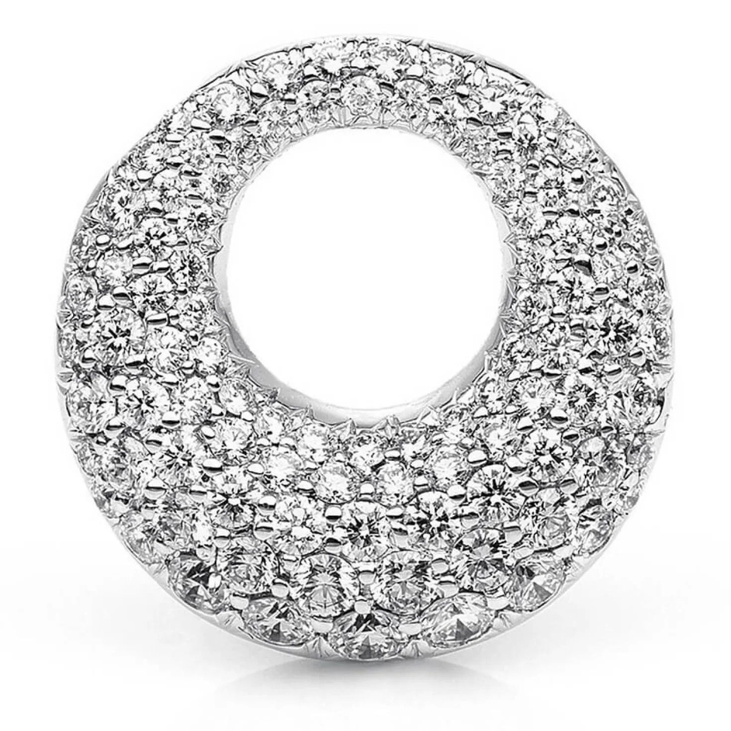 Pavé Anhänger aus 750 Weißgold 94 Brillanten 1,27ct TW-VSI 17,9x17,6mm