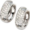 Pavé Creole Creolen 5,6x14,5mm mit 108 Diamanten 0.6Ct 585 Weißgold