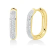 Pavé Creolen aus 585 Gold gelb/weiß 104 Diamanten 0,28ct TW-PI 20x40,1mm