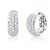 Pavé Creolen aus 585 Gold Weißgold 56 Brillanten 1,04ct TW-SI 15,7x6mm