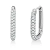 Pavé Creolen aus 750 Gold Weißgold 122 Brillanten 0,87ct TW-SI 17x2,4mm