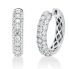 Pavé Creolen aus 750 Gold Weißgold 56 Diamanten 2,06ct TW-SI 19,5x4,5mm