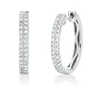 Pavé Creolen aus 750 Weißgold 68 Brillanten 0,61ct TW-SI 19,6x2,9mm