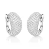 Pavé Creolen aus 750 Weißgold 212 Brillanten 2,65ct TW-VSI/SI 17,8x9,5mm