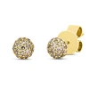 Pavé Ohrstecker aus 750 Gold Gelbgold 66 Brillanten 0,35ct I-SI Ø5mm