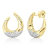 Pavé Ohrstecker aus 585 Gold gelb/weiß 68 Diamanten 0,81ct TW-SI 20x17mm