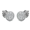Pavé Ohrstecker aus 750 Weißgold 74 Brillanten 0,9ct TW-VSI 9,4x9,4mm