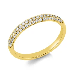Pavé Ring aus 750 Gold Gelbgold 67 Brillanten 0,27ct TW-SI B:2,5mm