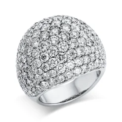 Pavé Ring aus 750 Gold Weißgold 151 Brillanten 8,14ct TW-VSI B:21,3mm