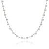 Perlenkette Kette Collier Halskette echte Perlen creme-weiß Hochzeit Brautschmuck für Damen