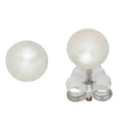Perlenohrstecker Stecker Ohrstecker, Süßwasser Perlen 5mm, 925 Silber
