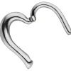 Piercing Segmentring Herz aus Edelstahl mit Klick-System Ringstärke 1,2mm