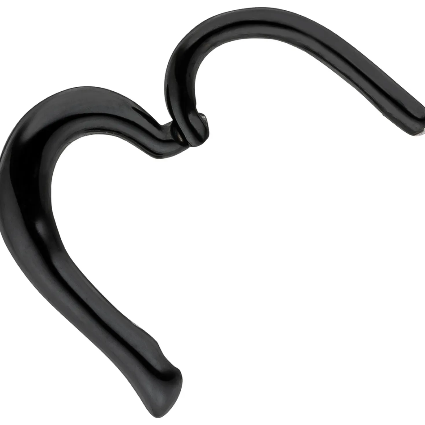 Piercing Segmentring, Herz, klappbar, Edelstahl schwarz lackiert Körperschmuck