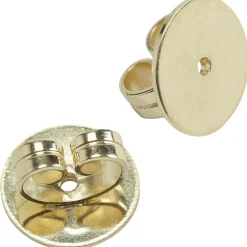 Pousetten Tellerpousetten aus 585 Gold Gelbgold Ø 8mm Gegenstecker Verschluss