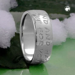 Ring aus echtem 925 Silber mit Gravur LOVE HAS NO END Silberring
