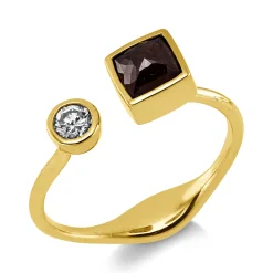 Ring aus 750 Gold Gelbgold Brillant 0,14ct I-SI/PI B:5,8mm